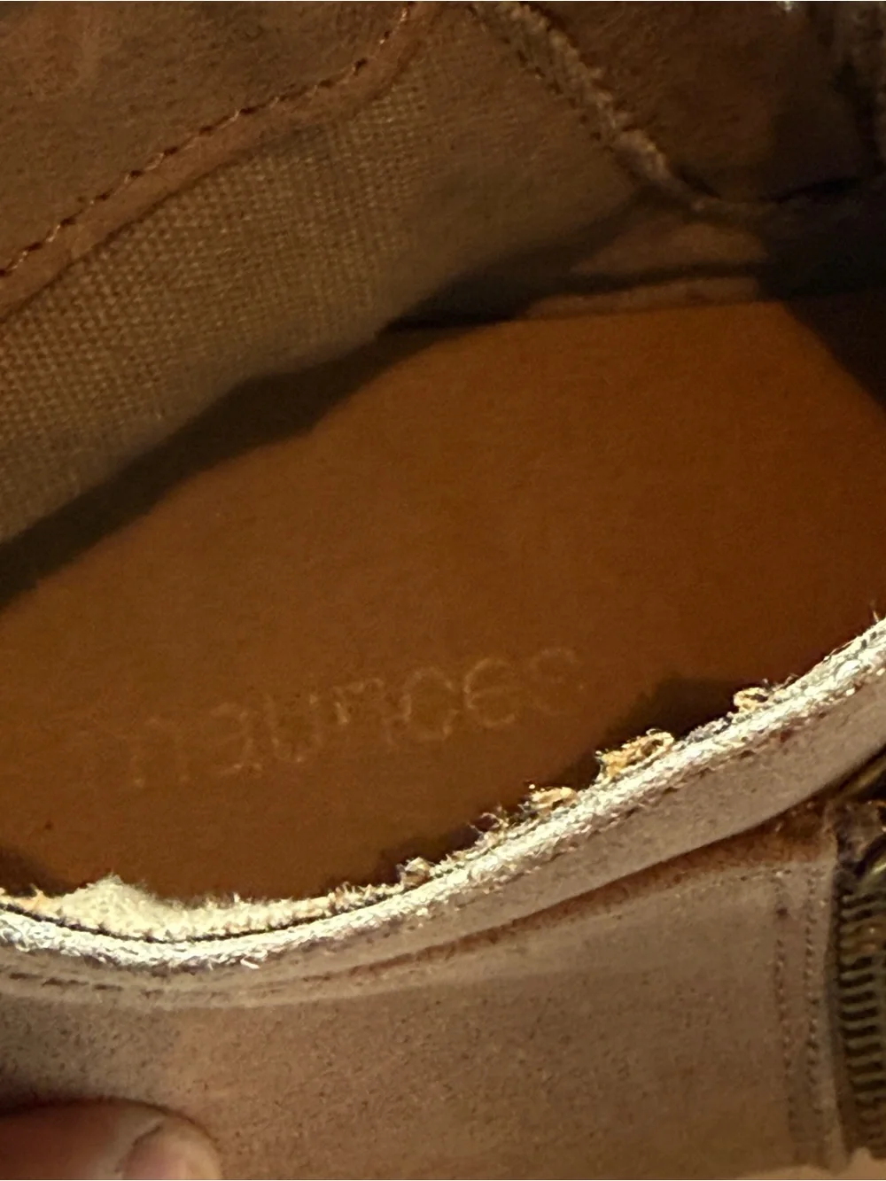 Maurice’s Women’s Sueded Faux Leather Tan Zip-Up Boots Size 10M